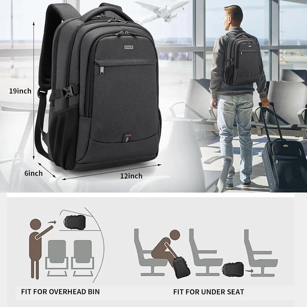Mochila para laptop, viagem de negócios, bolsa para computador universitário com porta de carregamento USB
