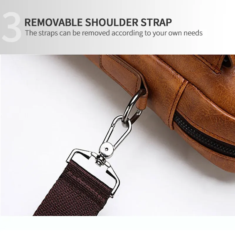 Bolsas Tote de Alta Qualidade em Couro PU para Homens, Pasta para Computador, Bolsa de Negócios para Laptop