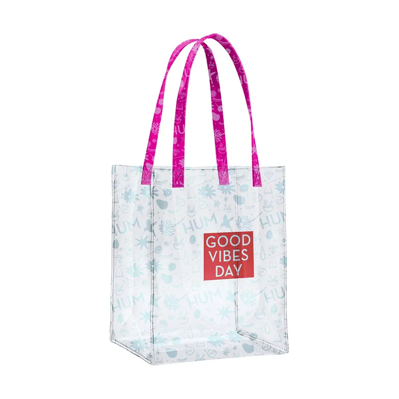 Bolsa de Compras Tote de PVC Transparente, Bolsa Tote Clara de PVC para Ombro
