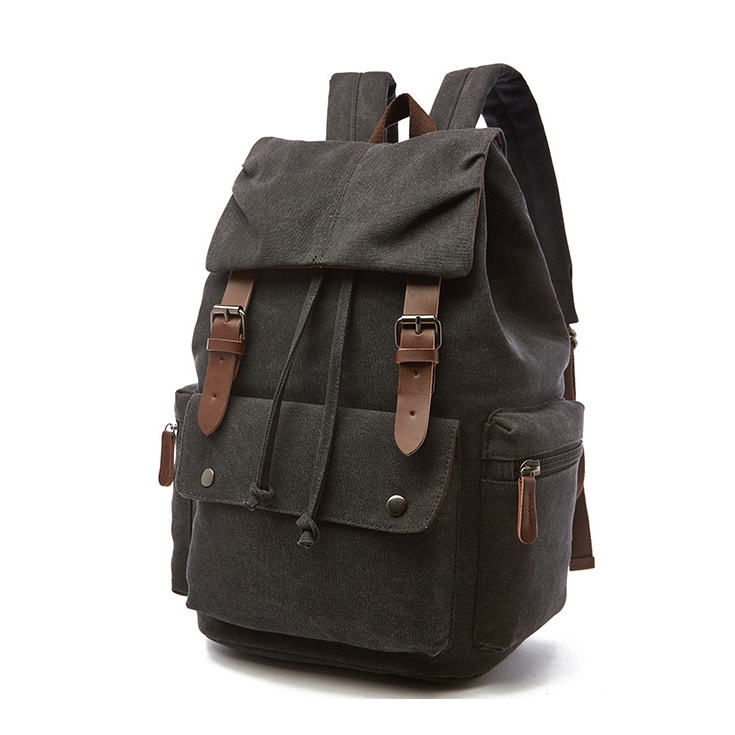 Mochila de Lona Lavada de Alta Densidade para Lazer para Estudantes