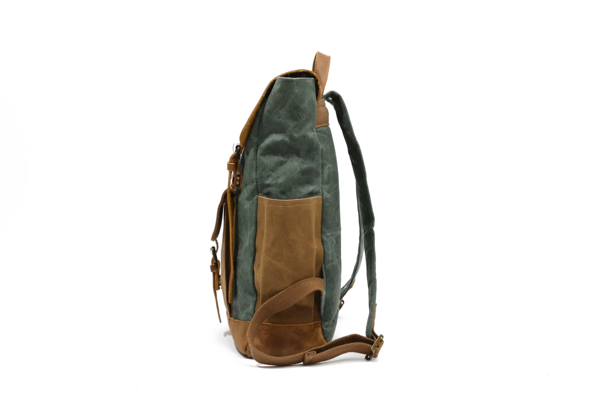 Mochila de Caminhada Vintage de Luxo em Lona Wax para Camping e Atividades ao Ar Livre Masculinas