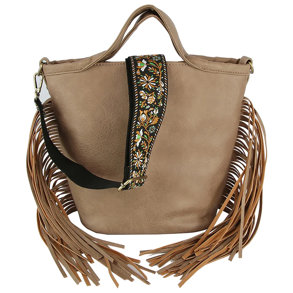 Bolsa Transversal de Estilo Fashion Fringe para Uso Diário Elegante