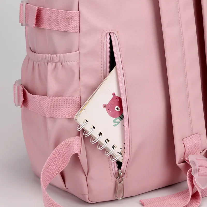 Mochila Escolar Fofa de Coelho Grande Capacidade para Meninas e Meninos Adolescentes