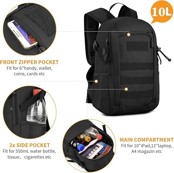 10L/20L Mochila Mini Daypack Molle