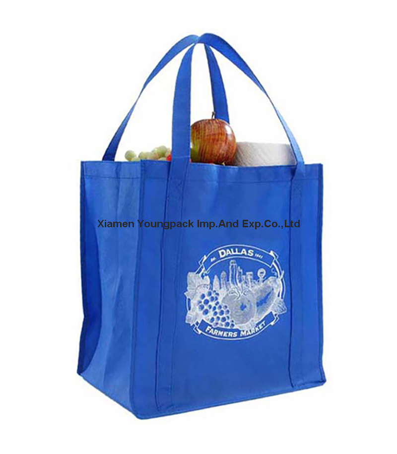 Bolsa Flap Personalizada Não Tecida Azul Marinho para Promoção