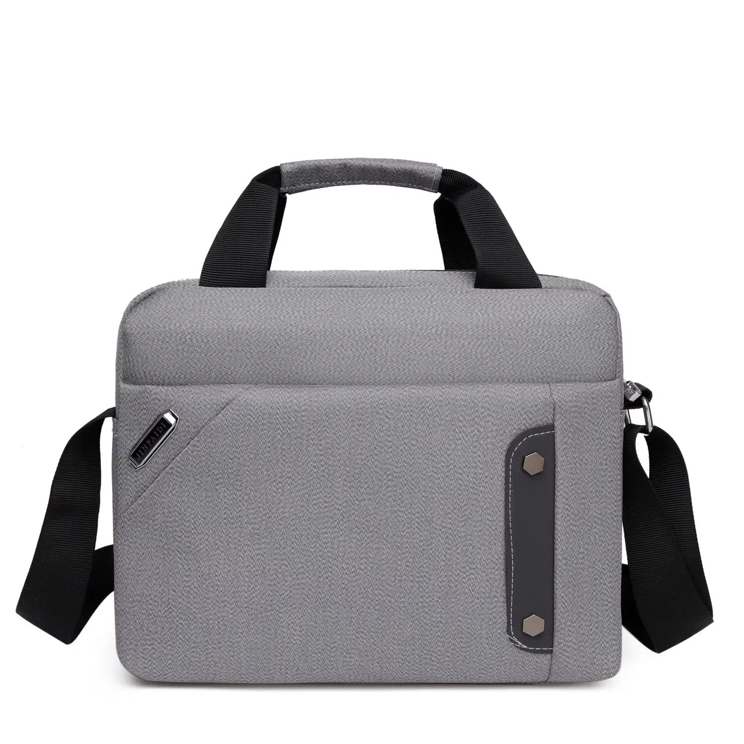 Mala de ombro slim de múltiplos compartimentos de fábrica da China, confortável para laptop em nylon