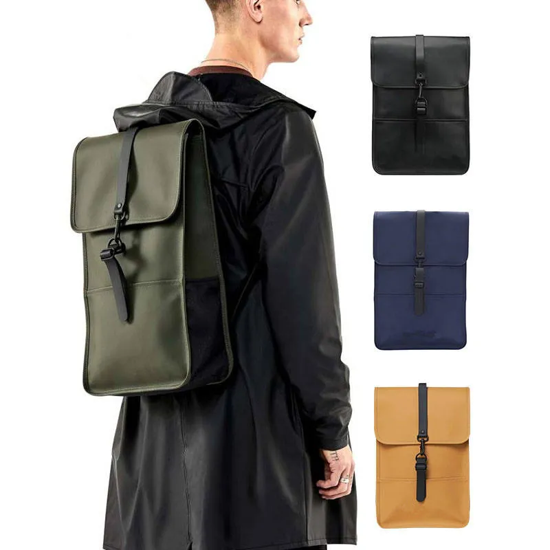 Mochila Moderna de Couro para Notebook à Prova d'Água, Mochila Escolar à Prova d'Água, Mochila Personalizada, Mochila para Negócios
