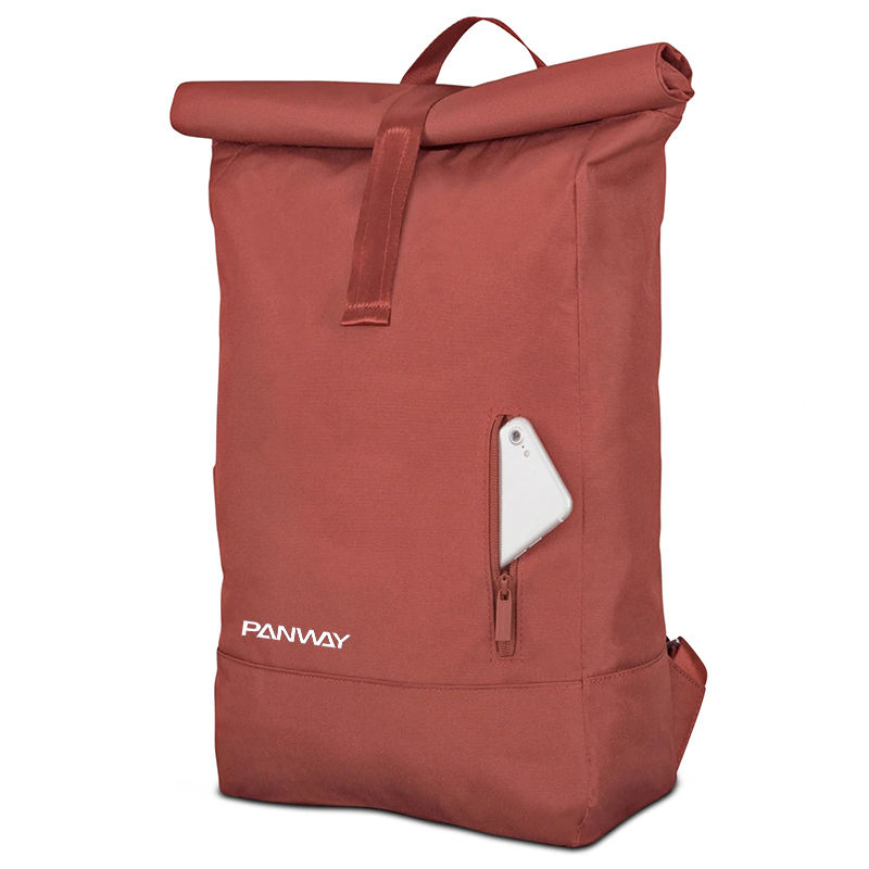 Mochila de Viagem ao Ar Livre Personalizada com Logo Impermeável RPET Rolltop Antifurto para Laptop