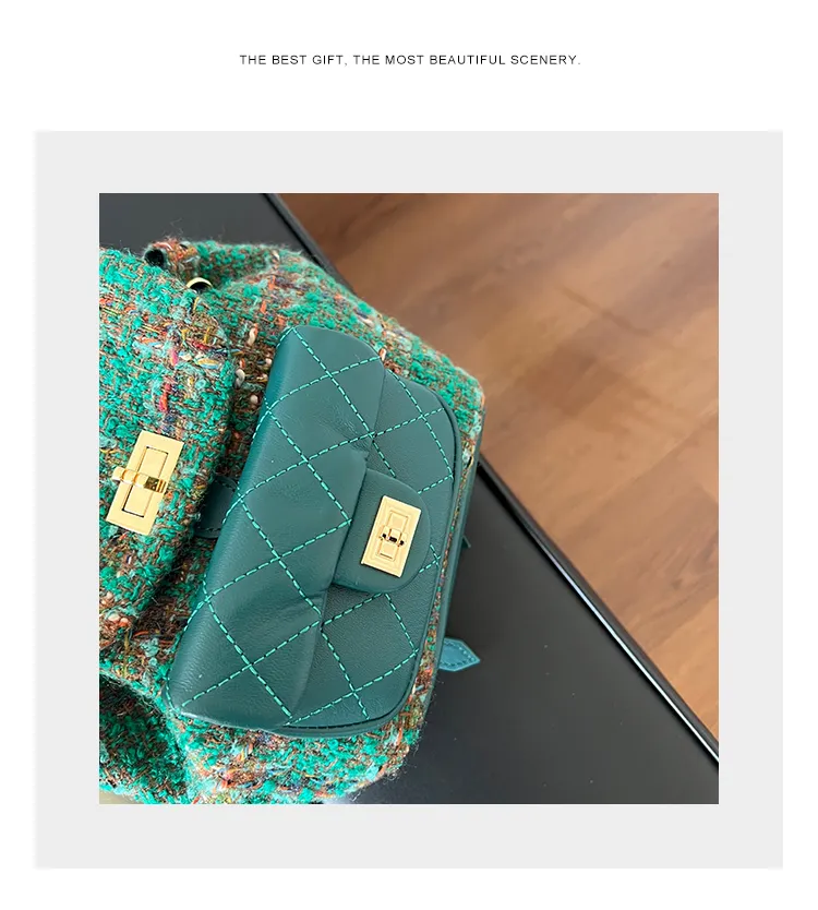 Mochila Mini de Pelúcia com Design de Logo Marca Famosa de Couro Luxuoso para Mulheres Mochila Personalizada com Quilting