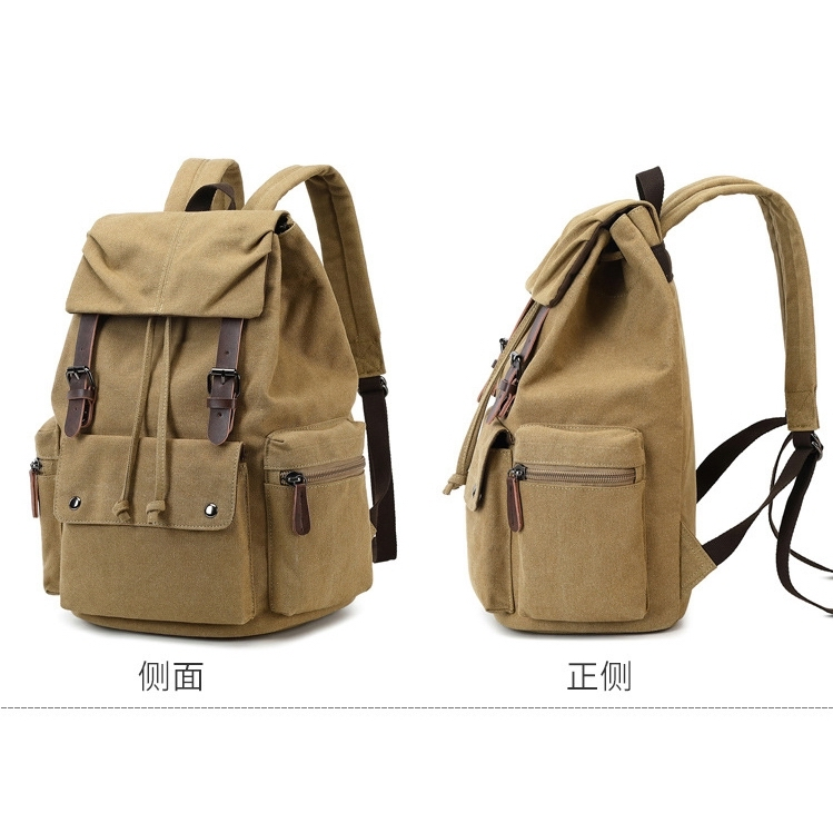 Mochila de Lona Lavada de Alta Densidade para Lazer para Estudantes