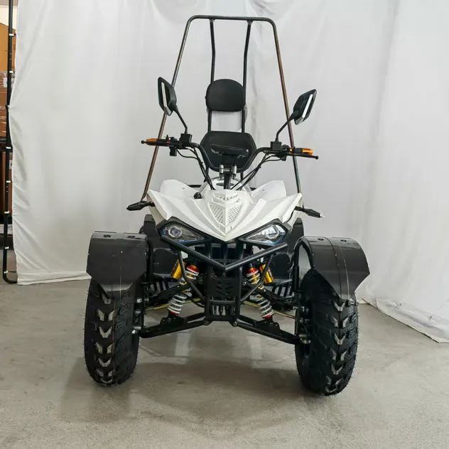Quadriciclo Azul Preto 4-Wheeler 200cc 4-Stroke para Off Road com Design de Múltiplos Faróis para Passeios Noturnos