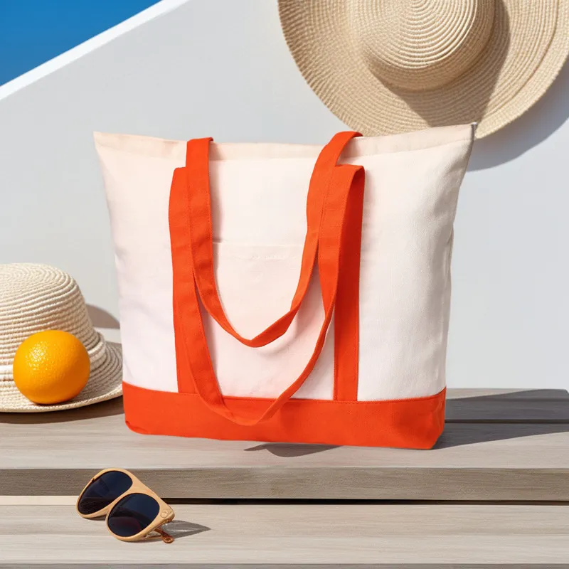 Bolsa de Ombro Feminina Reutilizável de Algodão Canvas Ecológica de Alta Qualidade com Zíper e Múltiplos Compartimentos, Grande Capacidade, Ideal para Escola e Compras