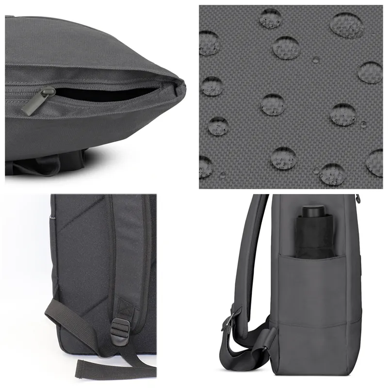 Mochila de Viagem ao Ar Livre Personalizada com Logo Impermeável RPET Rolltop Antifurto para Laptop