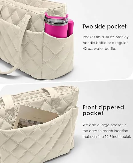 Bolsa de Praia de Algodão Leve de Grande Capacidade