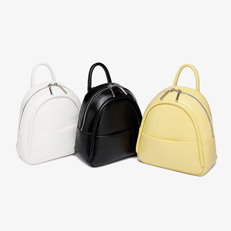 (WX0184) Mochila Mini Estilosa de Couro Macio e Leve para Trabalho e Deslocamento