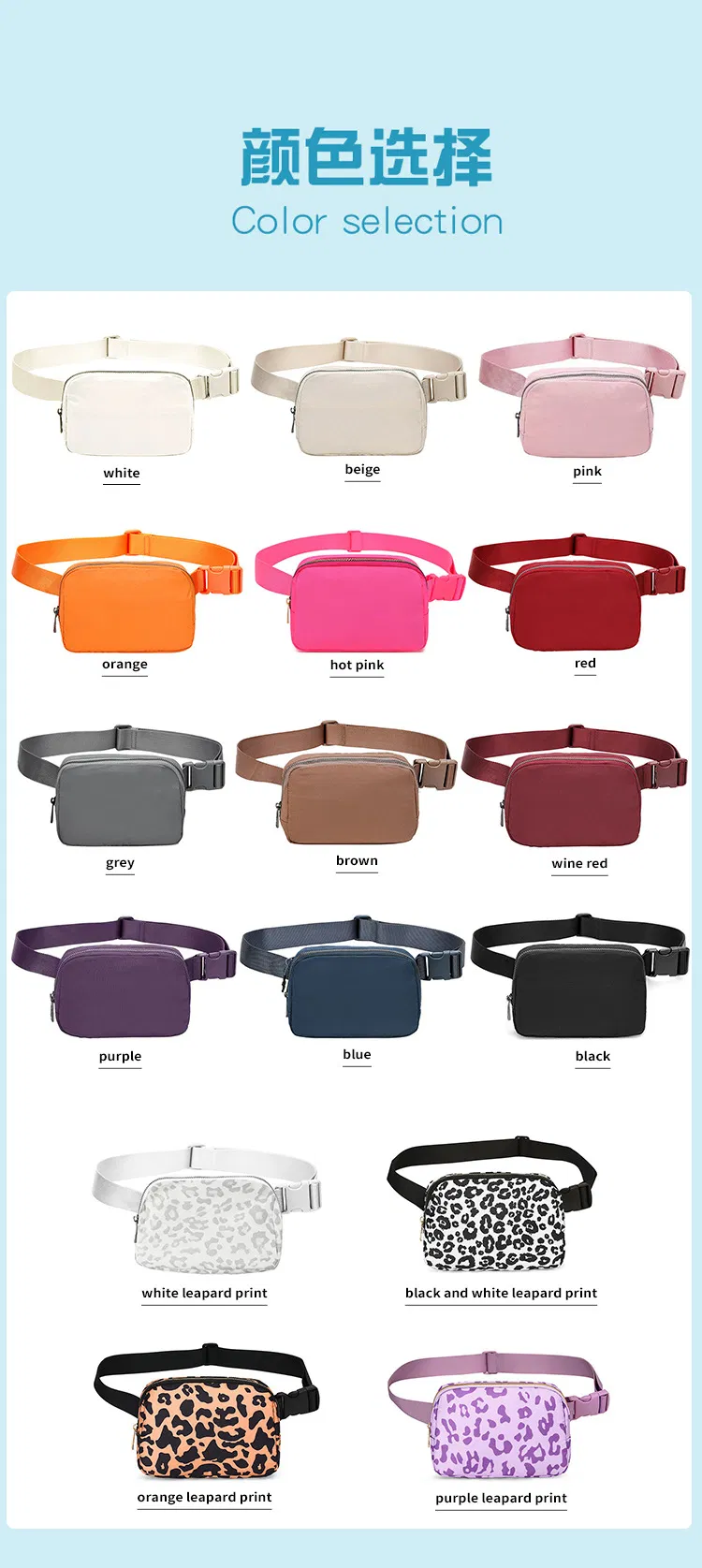 Bolsas de cintura transversais, pequenas bolsas de cintura para mulheres e homens