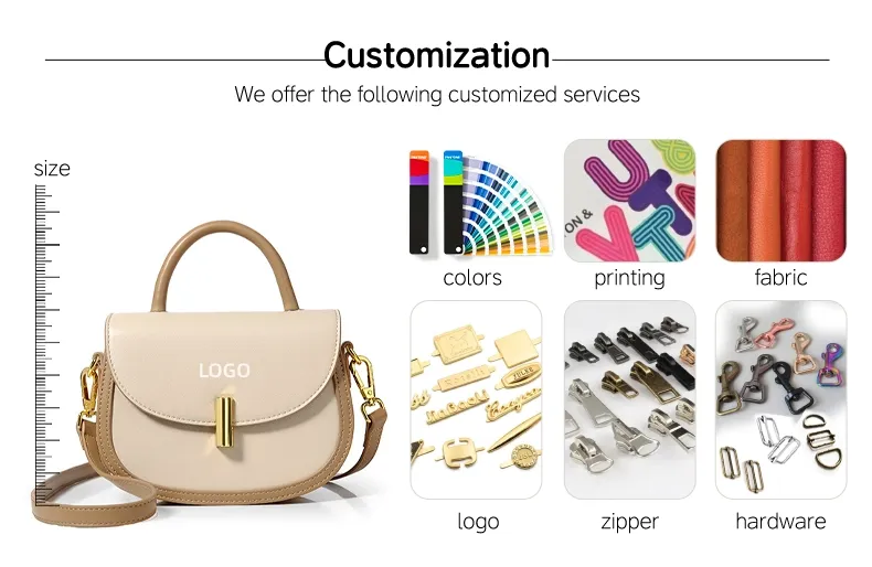 Bolsa transversal de couro PU com contraste de cor e fecho giratório para mulheres