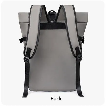 Mochila de Viagem Urbana Casual Espaçosa com Bloco de Cores Trendy para Laptop