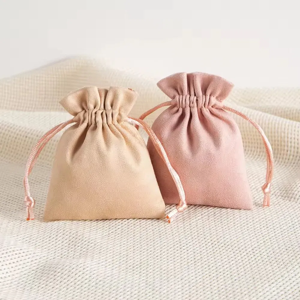 Saco de Veludo Vermelho Personalizado com Impressão, Saco de Suede Macio com Cordão para Embalagem, Sacos de Presente