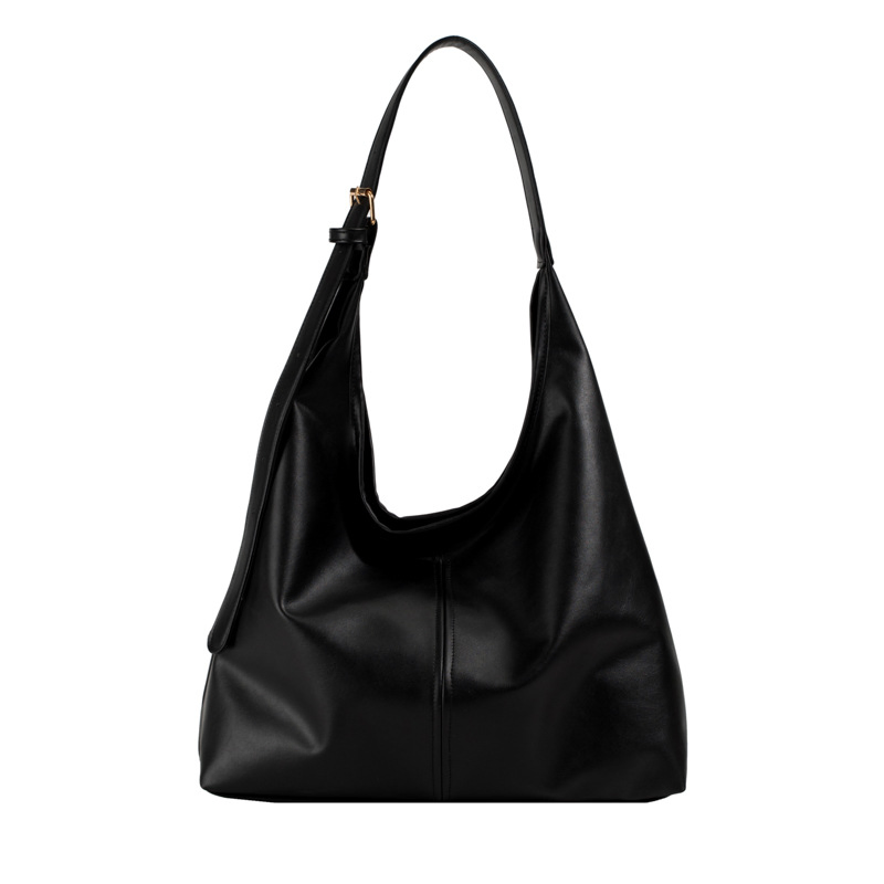 Bolsa Hobo Grande de PU Macio com Alça Ajustável e Estilo Trendy
