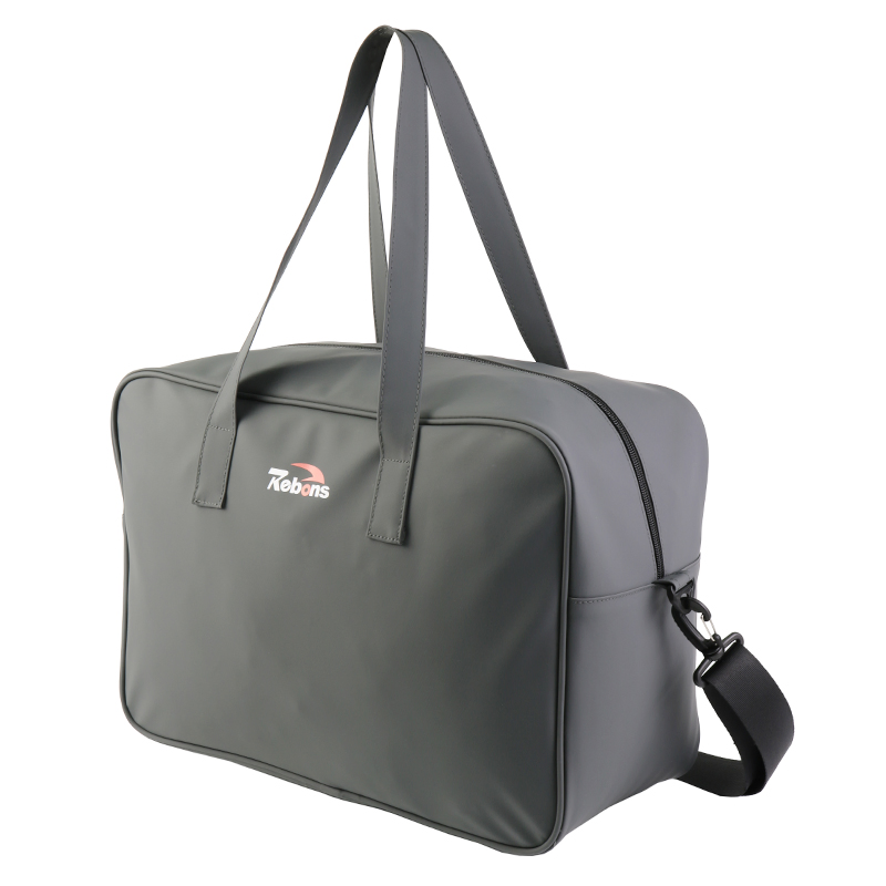 Bolsa de viagem de fim de semana impermeável pequena de couro PU personalizada, bolsa de duffle para transporte, bolsa de ombro para esportes e academia, bolsa de viagem seca para homens e mulheres