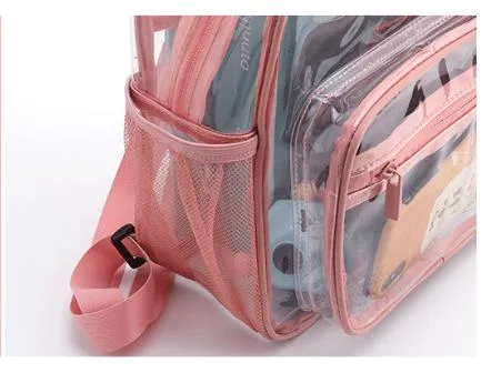Mochila Mini Transparente de Moda para Meninas Crianças