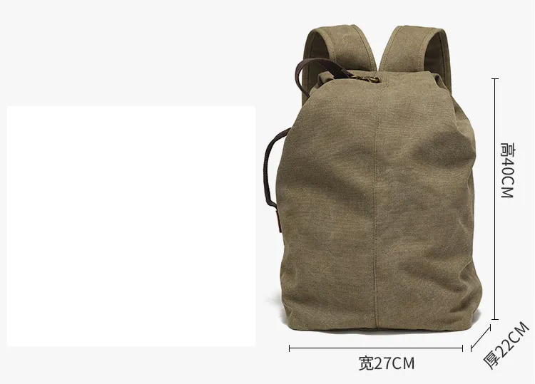 Mochila Commuter de Lona Encerada Durável para Esportes ao Ar Livre, Casual, Viagens e Uso Diário (CY0608)
