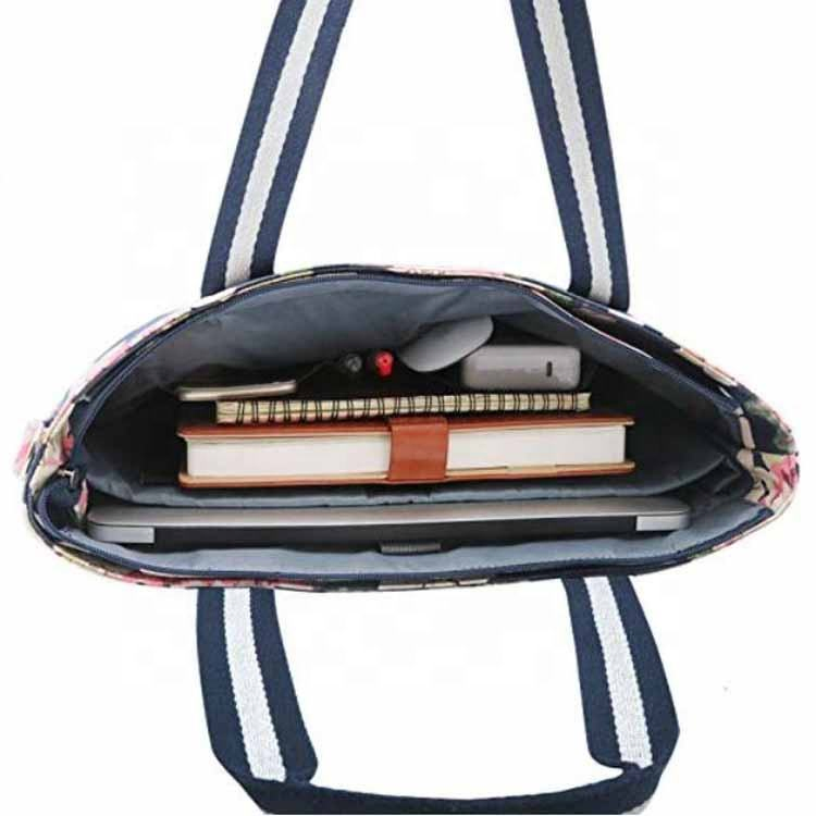 Bolsa de Laptop ao Ar Livre em Lona com Múltiplas Impressões, Bolsa Mensageira Slim para Mulheres