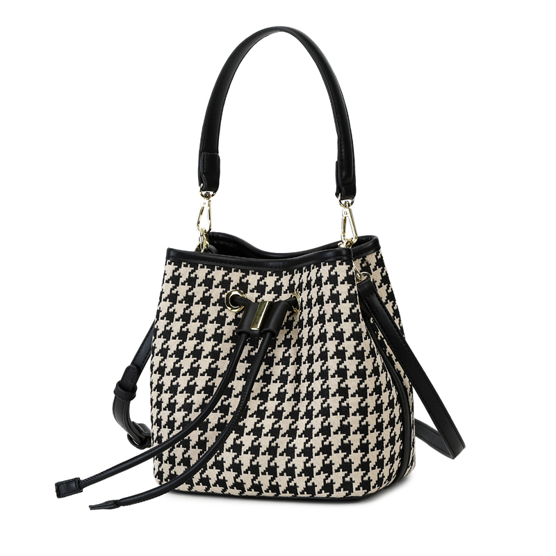 Fabricante de bolsas auditado BSCI na China, fábrica OEM ODM, bolsa de balde para mulheres em tecido, bolsa de ombro feminina, bolsa feminina, fornecedor auditado Rcs
