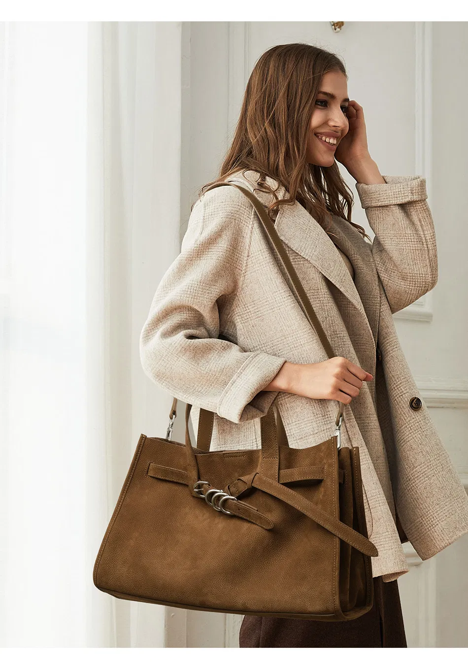 Wx4567 Bolsa de mão feminina de couro genuíno nova por atacado, bolsa de designer vintage para o dia a dia, bolsa de alça superior para o verão que combina com tudo