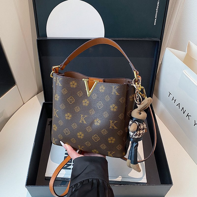 Bolsas de Ombro Designer para Mulheres em Couro PU 1: 1 Bolsas de Mão Estilo Balde para Senhora
