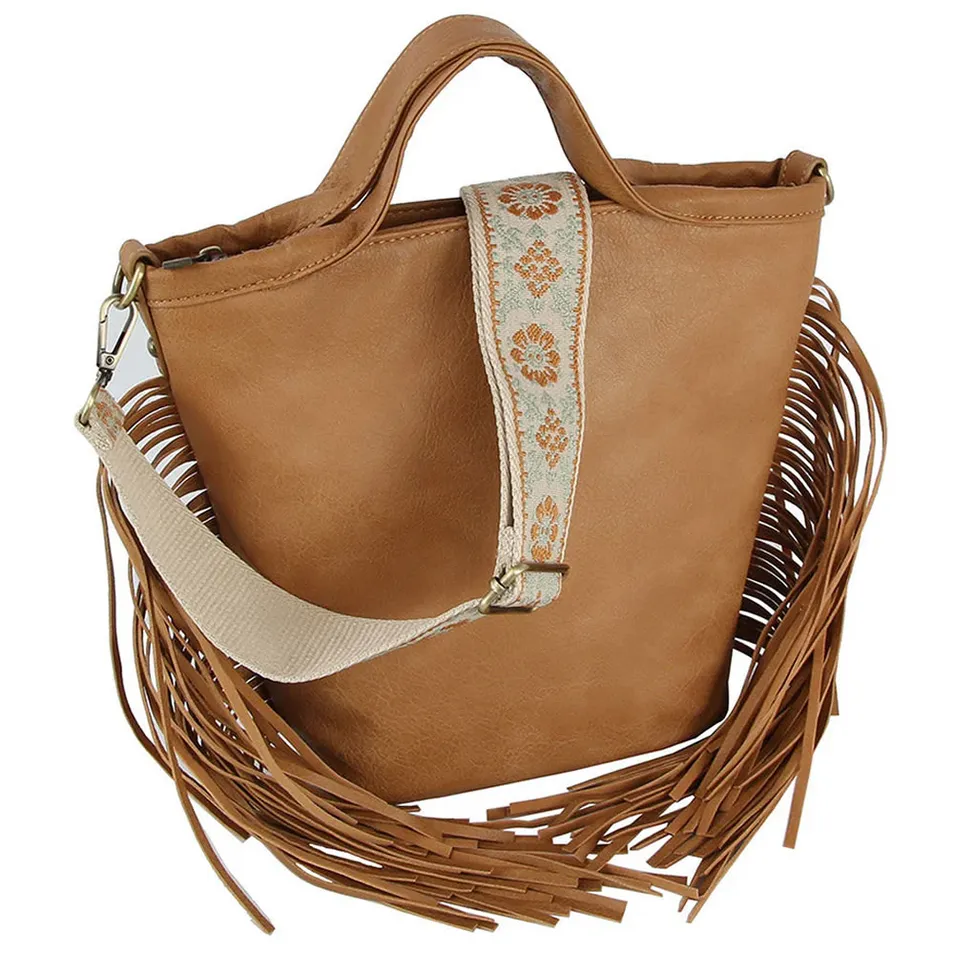 Bolsa Transversal de Estilo Fashion Fringe para Uso Diário Elegante