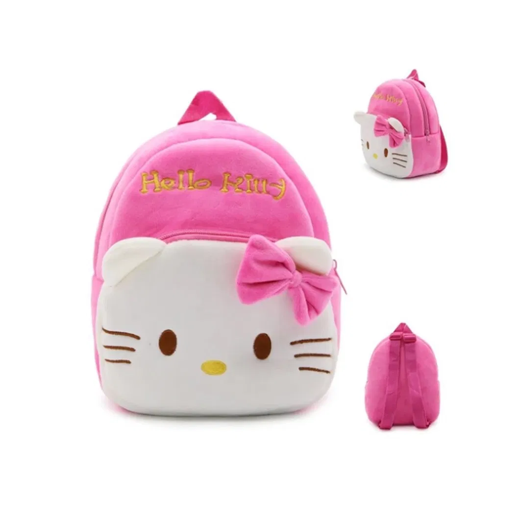 Mochila de pelúcia de desenho animado para crianças mini mochila escolar