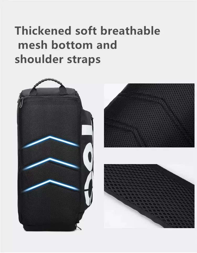 2022 Nova Bolsa de Viagem Personalizada para Fitness e Esportes ao Ar Livre com Compartimento para Roupas Molhadas e Bolsa de Viagem