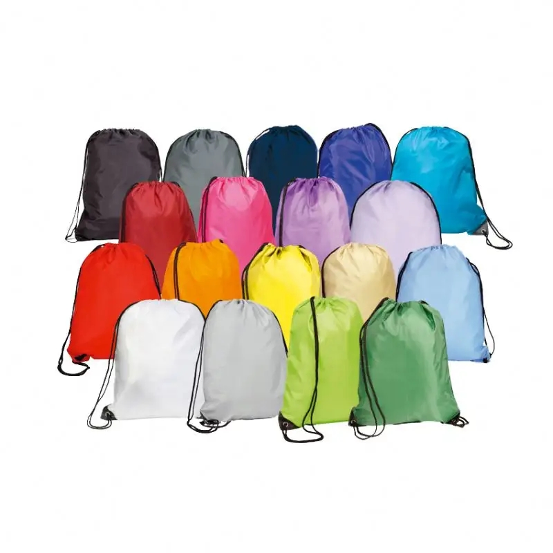 Venda Quente Mochilas Impermeáveis Baratas com Cordão Sacos Promocionais com Logotipo Personalizado