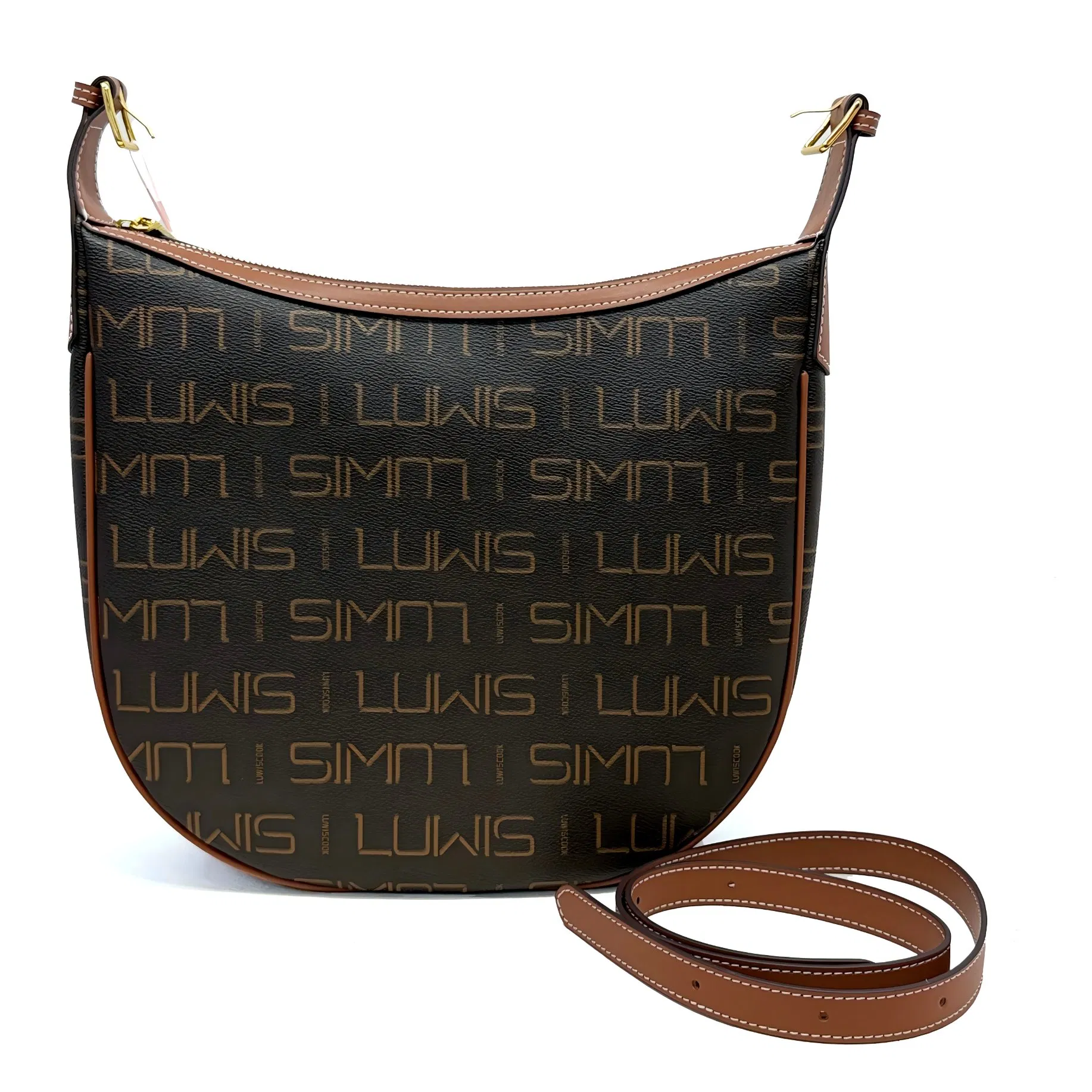 Bolsa Hobo de Couro Vintage com Alça Ajustável para Uso Diário