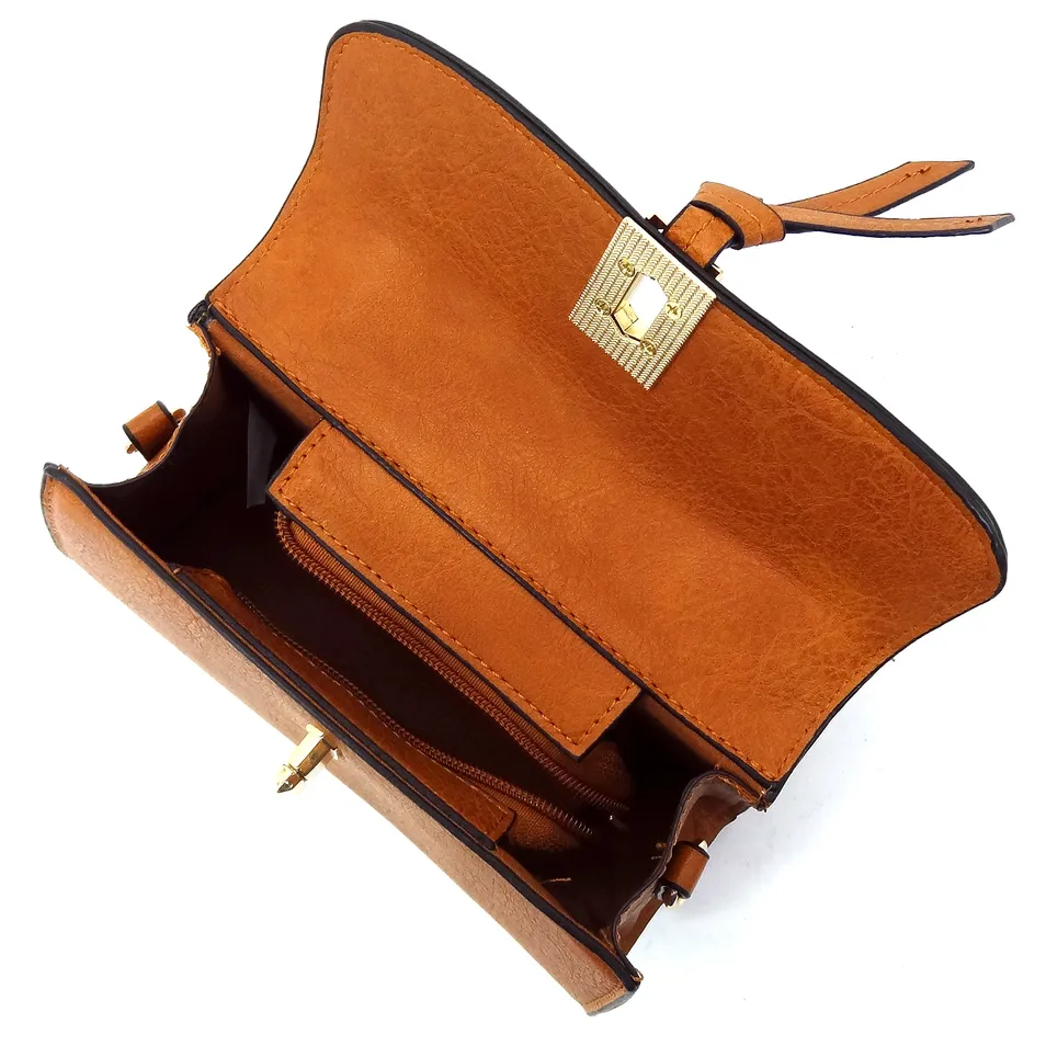 Bolsa Transversal com Fecho Estiloso para Mulheres Modernas