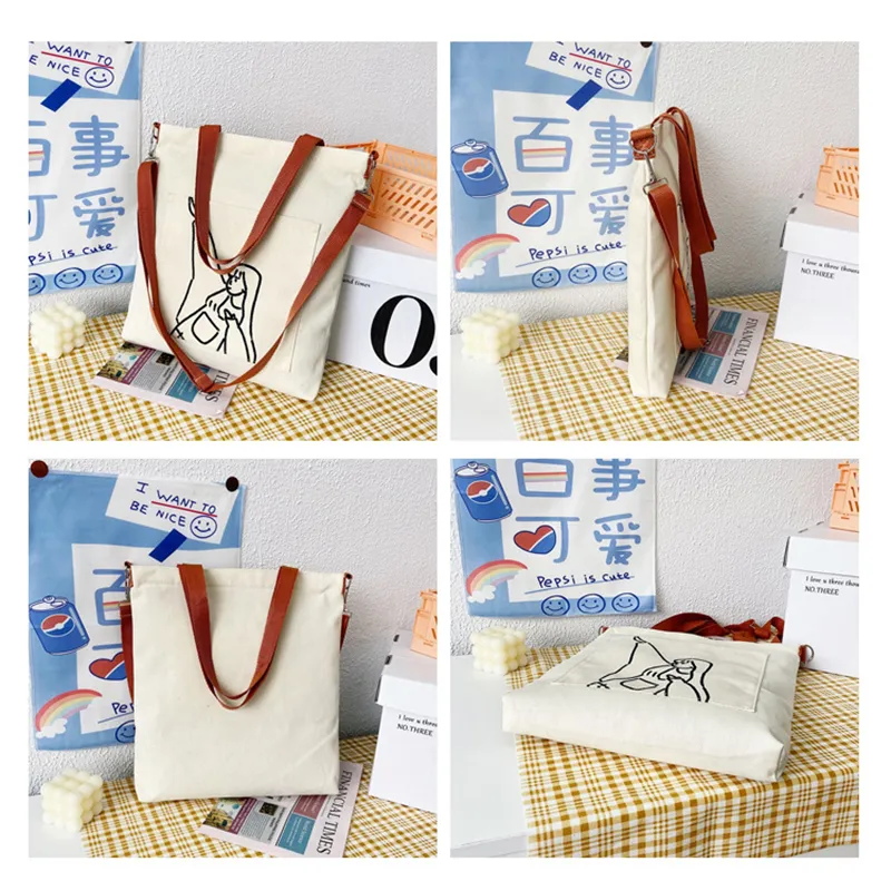Tote bag de algodão orgânico reutilizável