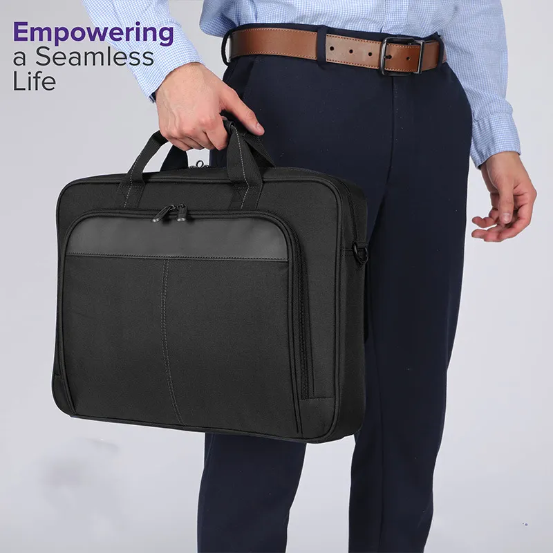 15.6 Bolsa para Laptop de 15 Polegadas Slim com Pasta e Bolsa de Ombro Crossbody