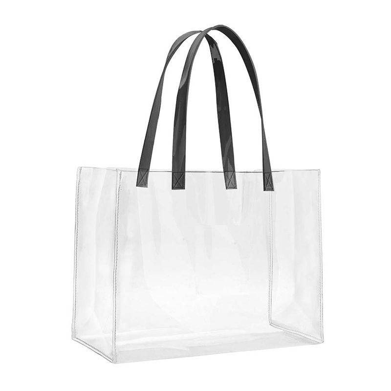 Bolsa de Compras Tote de PVC Transparente, Bolsa Tote Clara de PVC para Ombro