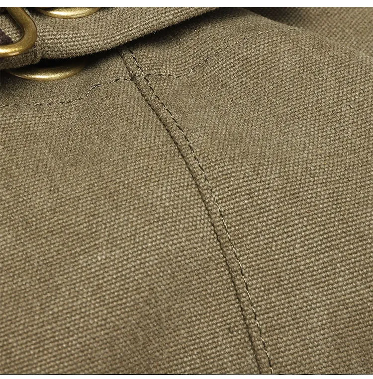 Mochila Commuter de Lona Encerada Durável para Esportes ao Ar Livre, Casual, Viagens e Uso Diário (CY0608)