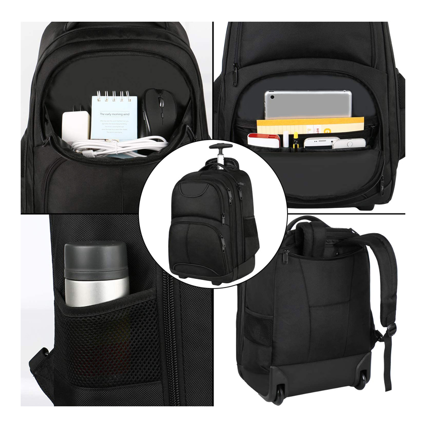 Mochila de Luggage Compacta para Negócios com Rodas Mochila Rolante para Estudante com Compartimento para Laptop