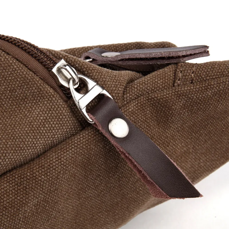 Bolsa de Cintura Vintage de Lona para Homens e Mulheres