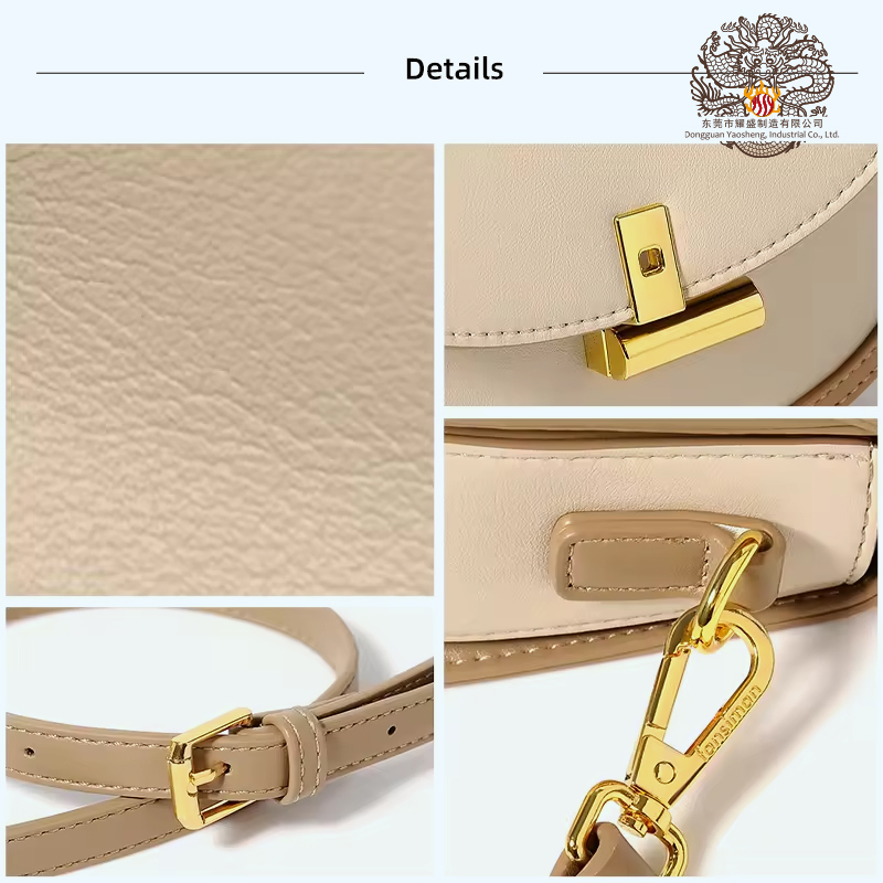 Bolsa transversal de couro PU com contraste de cor e fecho giratório para mulheres