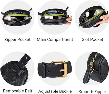 Bolsa de Cintura e Fanny Pack de Couro Vegano para Esportes