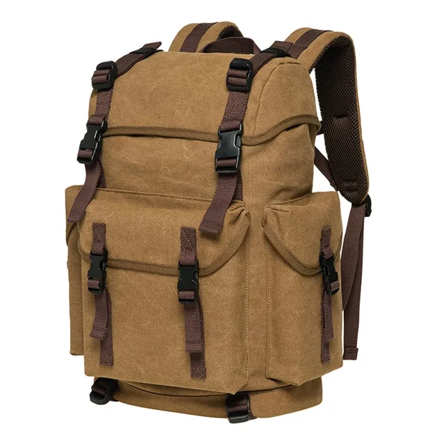 Nova Mochila Casual Estilosa Grande - Capacidade Retro Bolsa de Lona