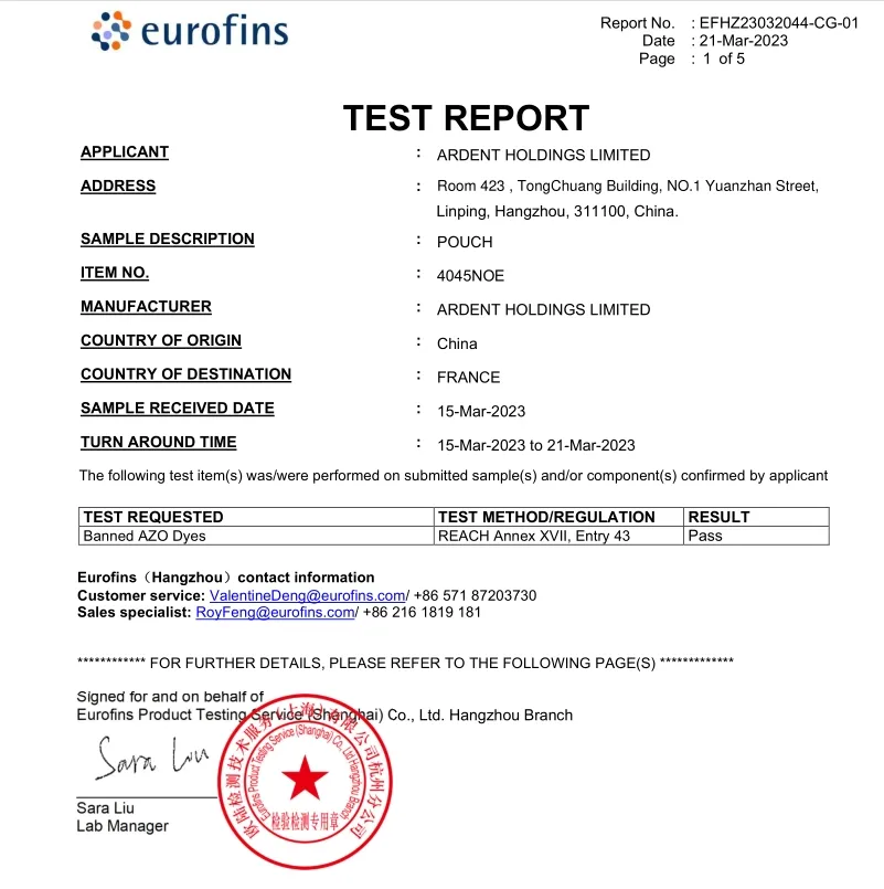 Certificação REACH