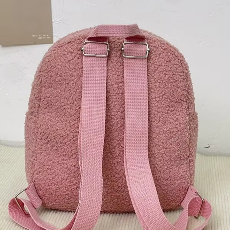 Mochila Infantil Estilosa e Espaçosa em Forma de Urso de Pelúcia, Bolsa Mini Fofa com Alças Ajustáveis