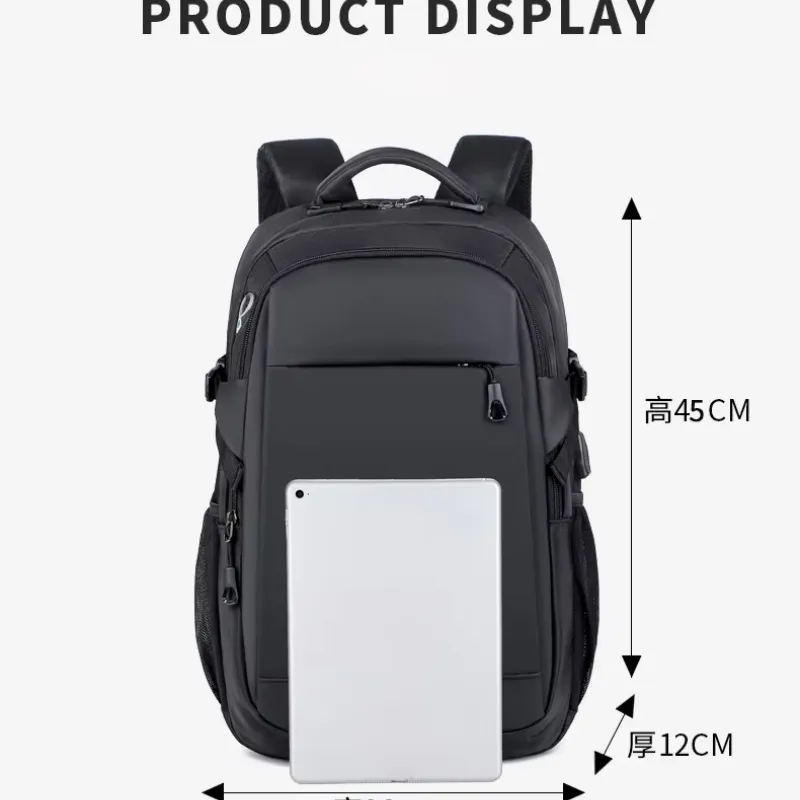Mochila de Negócios para Computador com Zíper e Fecho Estilo Executivo Profissional