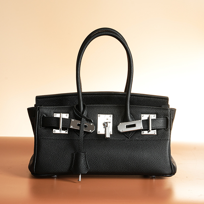 Marca de Designer Chic e Trendy Clone Senhora Moda Couro Premium Alta Qualidade Elegante Clássico Bolsa de Mão Couro de Alta Grão Estilo Horizontal Platina Mulheres Bolsa Durável